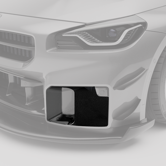Revozport BMW M2 G87 Carbon Fibre Bumper Block-Off Plates