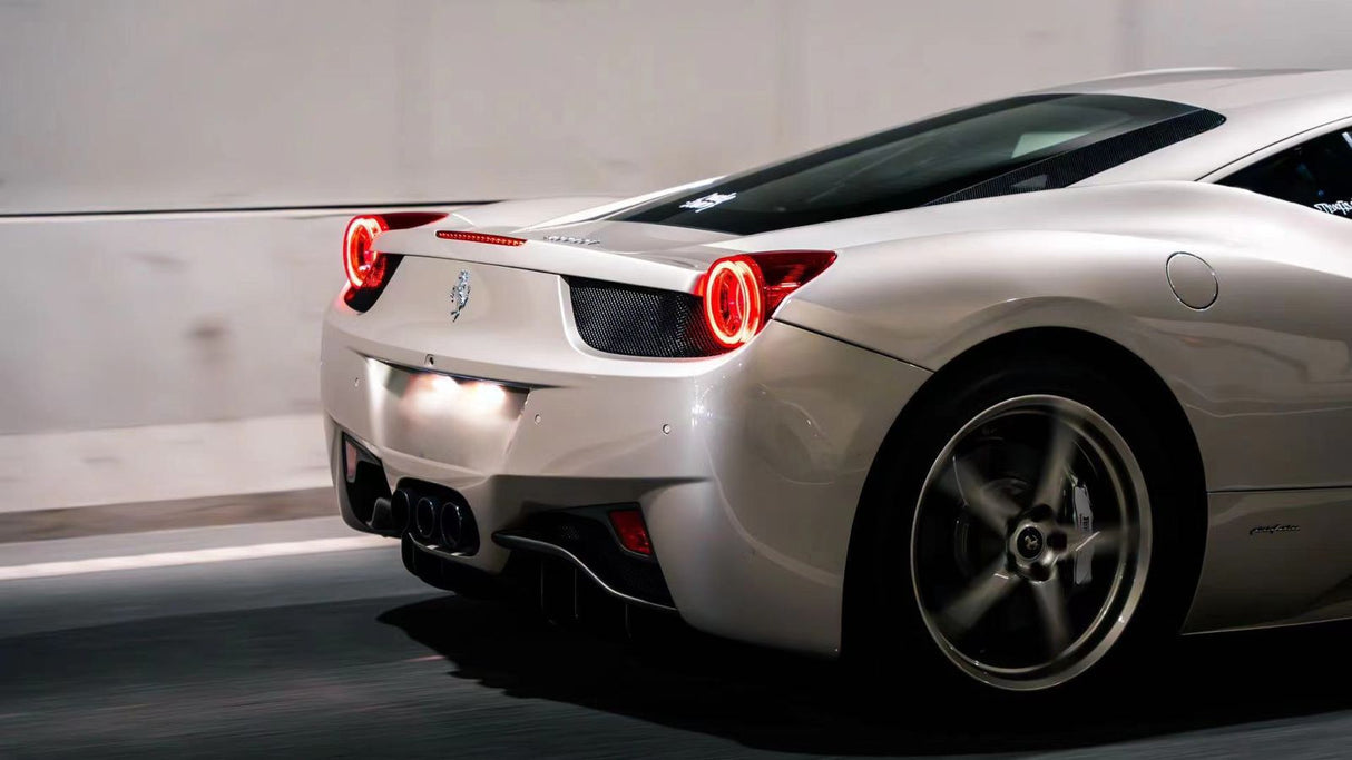 10-15 Ferrari 458 NOVA-Series Prismatic LED Tail Lights Smoke | AlphaRex