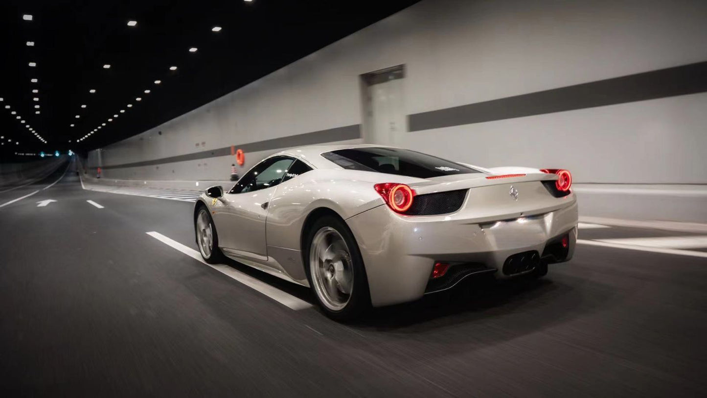 10-15 Ferrari 458 NOVA-Series Prismatic LED Tail Lights Smoke | AlphaRex