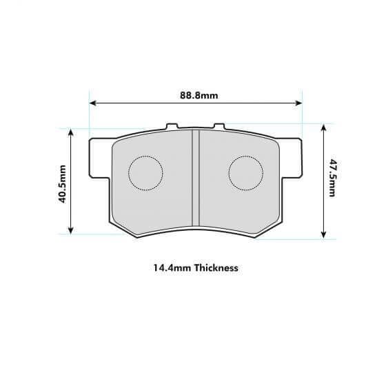 PBS Honda Civic FD2 Rear Performance Brake Pads 1142 - FD Racing