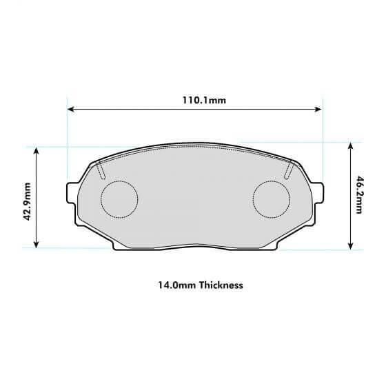 PBS Mazda MX5 (NA) 1.6 115HP (1990-1993) Front Performance Pads 1178 - FD Racing