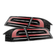 12-21 Tesla Model S LUXX-Series LED Tail Lights Black Red (With Black Trunk Center Piece Replacement) | AlphaRex