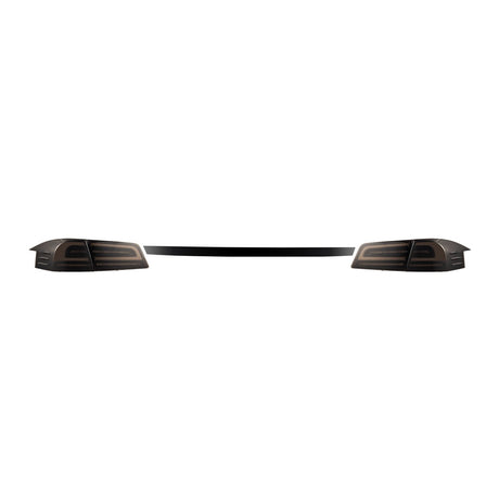 12-21 Tesla Model S LUXX-Series LED Tail Lights Black Smoke (With Black Trunk Center Piece Replacement) | AlphaRex