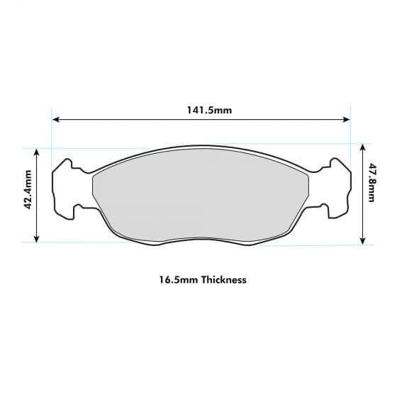 PBS Peugeot 106 GTI Front Performance Brake Pads 1339