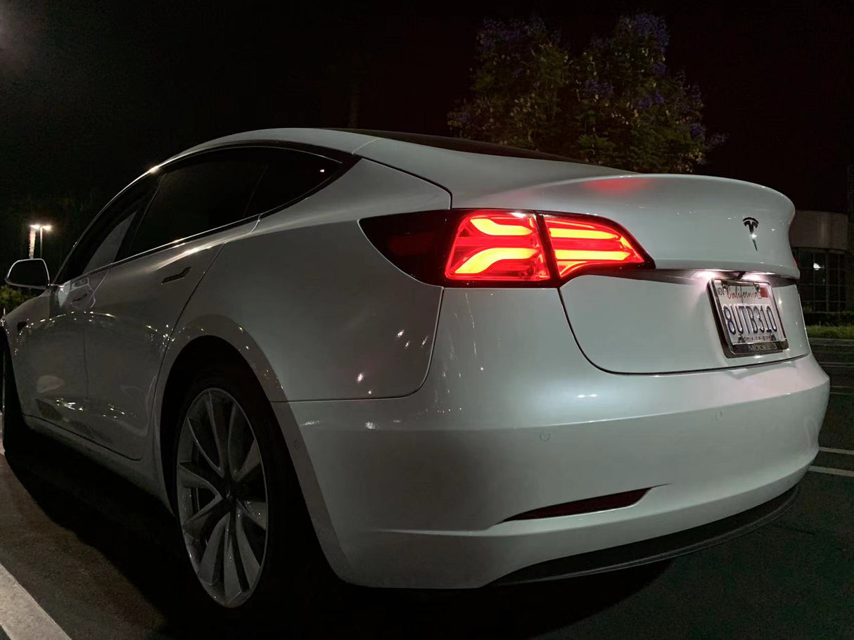 17-23 Tesla Model 3 / 20-24 Model Y (Without Stock Amber Turn Signal) PRO-Series LED Tail Lights Red Smoke | AlphaRex