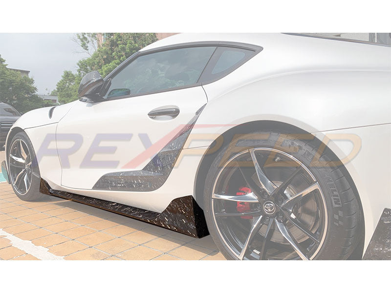 Rexpeed Supra GR V1 Forged Carbon Side Skirt Extension Gloss