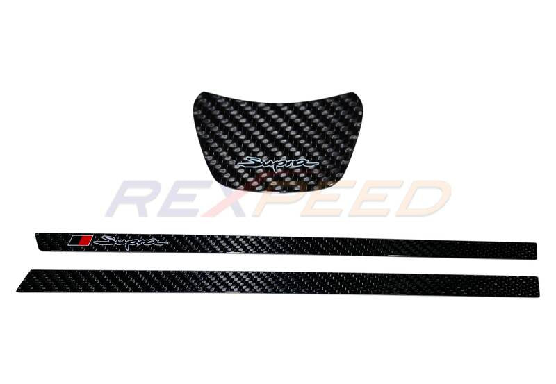 Rexpeed Supra GR Carbon Steering Wheel+Badge Kit for Toyota Supra
