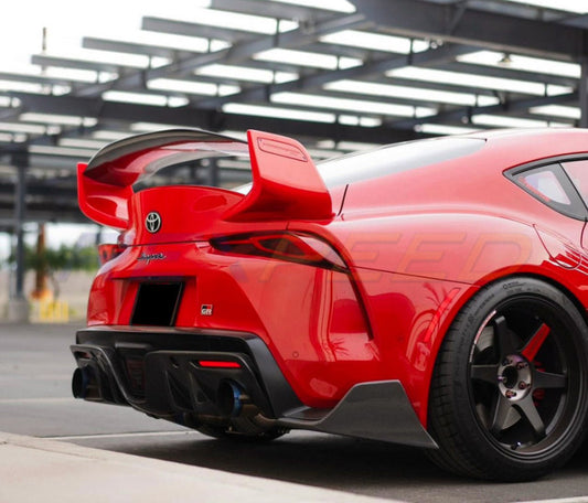Rexpeed Supra V3 Carbon Fibre Rear Bumper Side Spats Matte