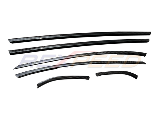 Rexpeed Carbon Fiber Door & Window Moulding Cover for Toyota Supra