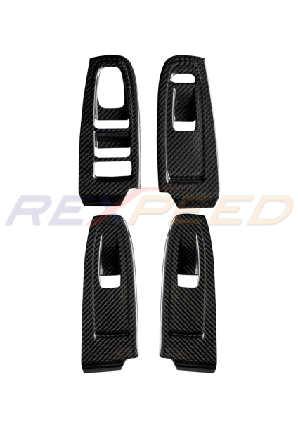 Rexpeed Dry Carbon Window Switch Panel Cover Red for Subaru WRX