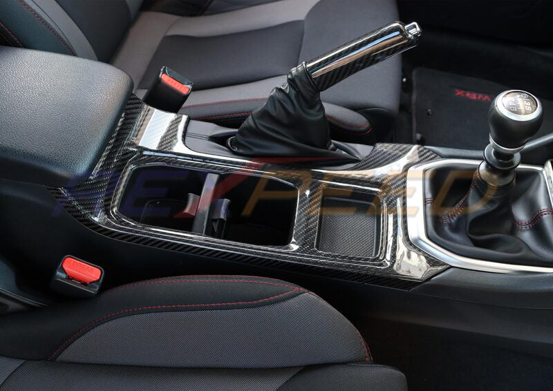 Rexpeed 2022+ WRX Dry Carbon Cup Holder Cover in Black
