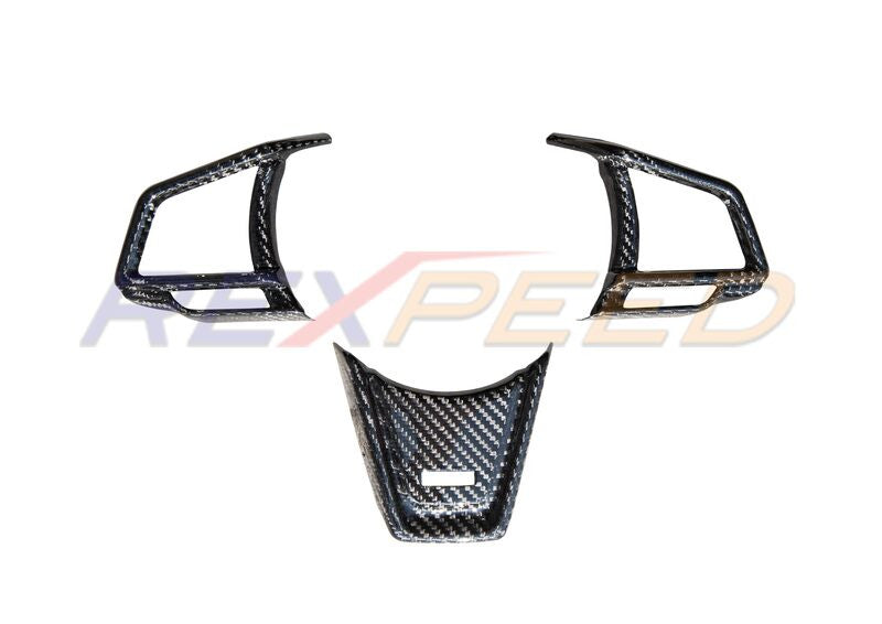 Rexpeed Dry Carbon Steering Wheel Cover for Subaru WRX AT