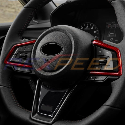 Rexpeed V2 Dry Carbon Steering Wheel Cover Black for Subaru WRX