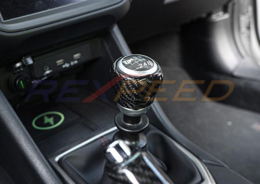 Rexpeed Dry Carbon Shift Knob Cover Red for Subaru WRX