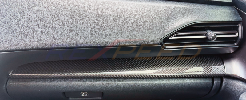 Rexpeed Dry Carbon Fibre Dash Trim Covers Red for Subaru WRX VB