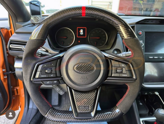 Rexpeed Dry Carbon Fibre Steering Wheel Cover for Subaru WRX VB
