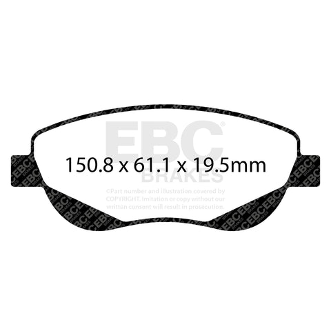 EBC Ultimax OE Replacement Brake Pad Set (DPX2026) Image 3