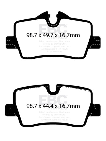 EBC Greenstuff 2000 Series Sport Brake Pad Set (DP22414) Image 4