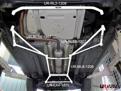 Ultra Racing Chevrolet Cruze 08+ 1.6/1.8/2.0 Ultra-R 2x 3P Rear Side Bars UR-RS6-1207P