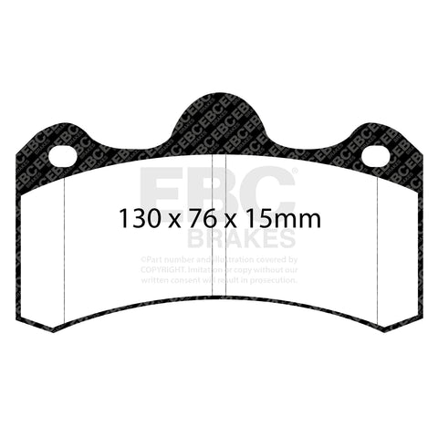 EBC Redstuff 3000 Series Sport Brake Pad Set (DP3043C) Image 4