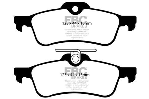 EBC Yellowstuff 4000 Series Street and Track Brake Pad Set (DP41973R) Image 4