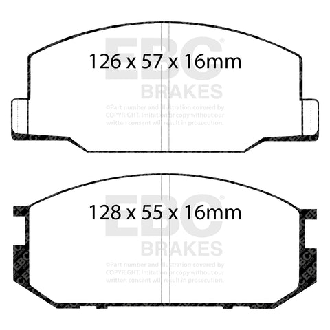 EBC Greenstuff 2000 Series Sport Brake Pad Set (DP2456) Image 2