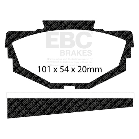 EBC Greenstuff 2000 Series Sport Brake Pad Set (DP2155) Image 2