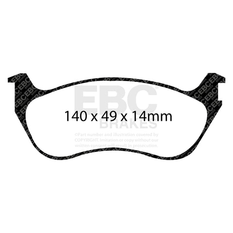 EBC Ultimax OE Replacement Brake Pad Set (DP1631) Image 2