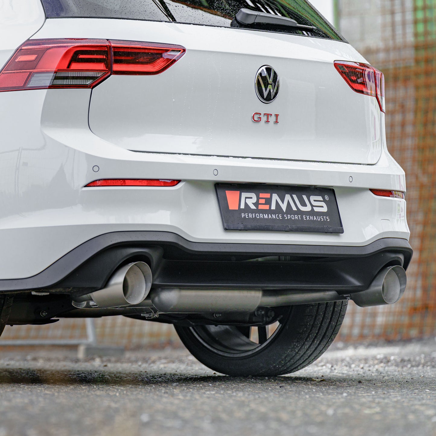GPF-Back Exhaust System for VW Golf 8 CD Resonated | 2x 115mm Chrome Engraved Tips (#1)