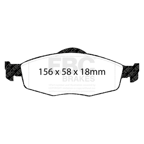 EBC Ultimax OE Replacement Brake Pad Set (DP950) Image 3