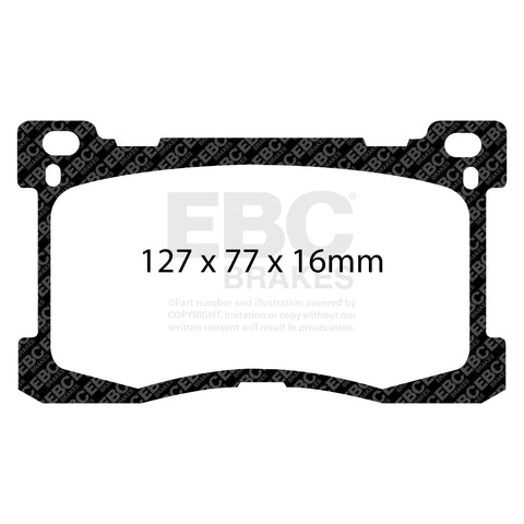 EBC Redstuff 3000 Series Sport Brake Pad Set (DP31882C) Image 2