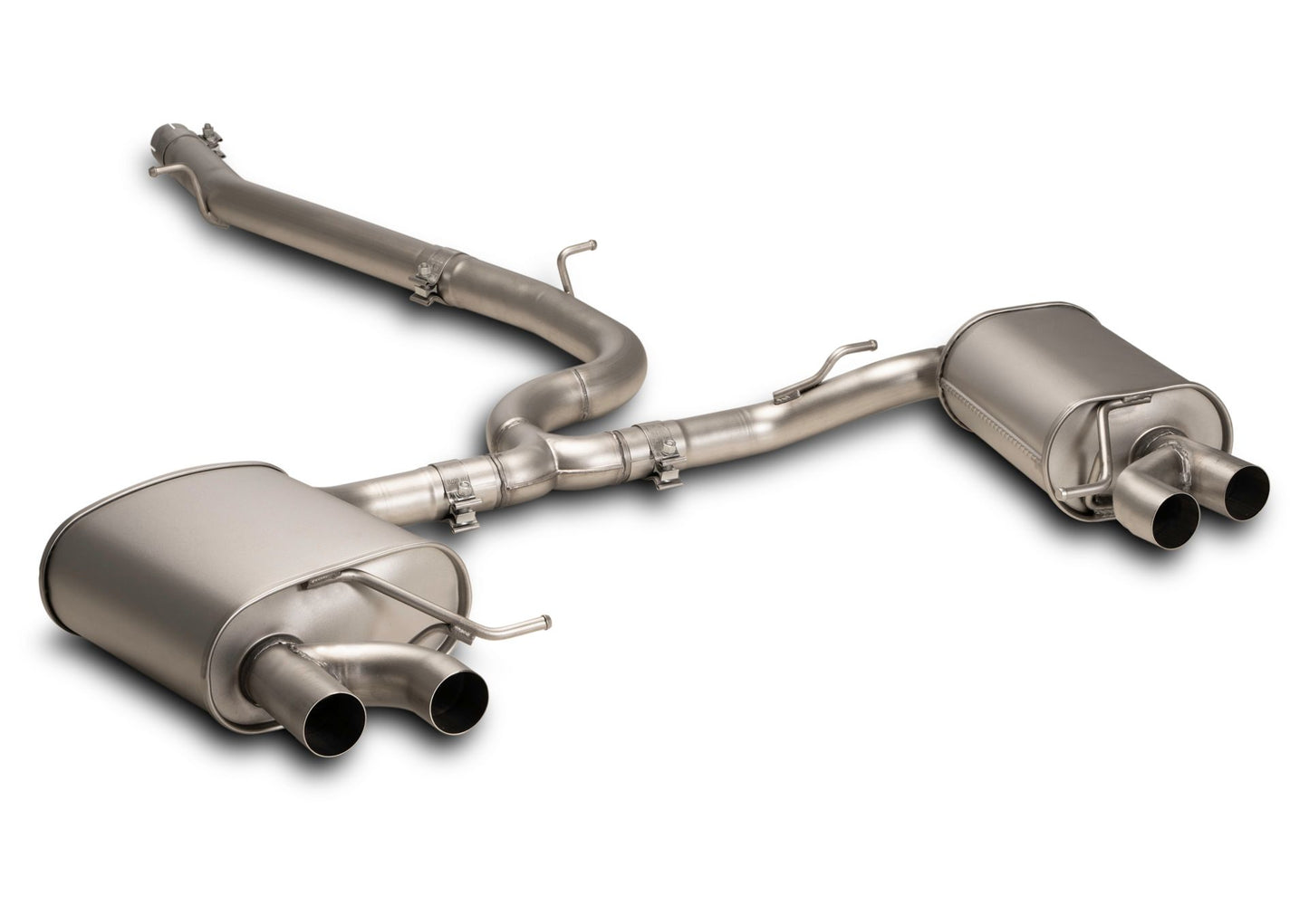 GPF-Back Exhaust System for Seat Leon 5F 3 Cupra ST 'R' 4x 102mm Black Chrome Straight Cut Tips