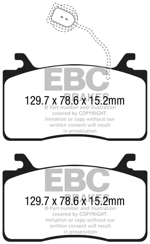 EBC Redstuff 3000 Series Sport Brake Pad Set (DP32325C) Image 2