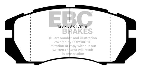 EBC Orangestuff 9000 Series Race Brake Pad Set (DP9966) Image 4