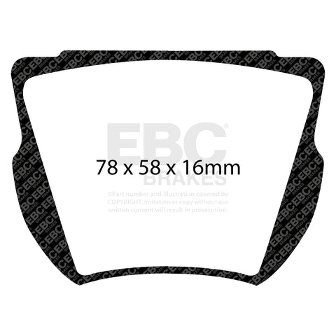 EBC Greenstuff 2000 Series Sport Brake Pad Set (DP2134) Image 4