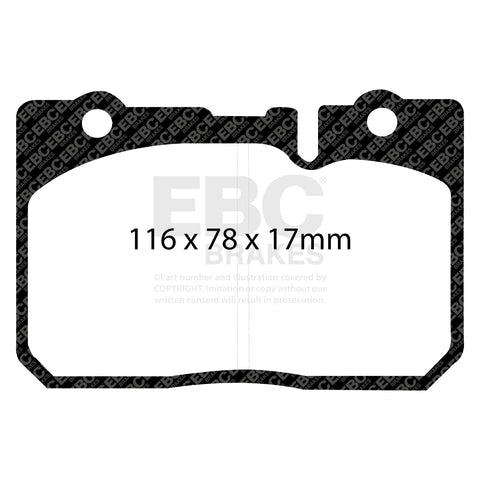EBC Ultimax OE Replacement Brake Pad Set (DP1154) Image 2