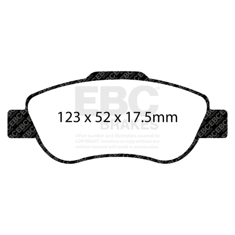 EBC Greenstuff 2000 Series Sport Brake Pad Set (DP21573/2) Image 4