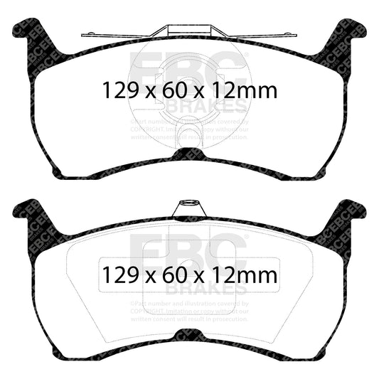 EBC Redstuff 3000 Series Sport Brake Pad Set (DP31504C) Image 2