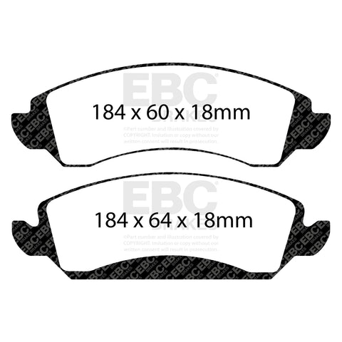 EBC Ultimax OE Replacement Brake Pad Set (DP1830) Image 2