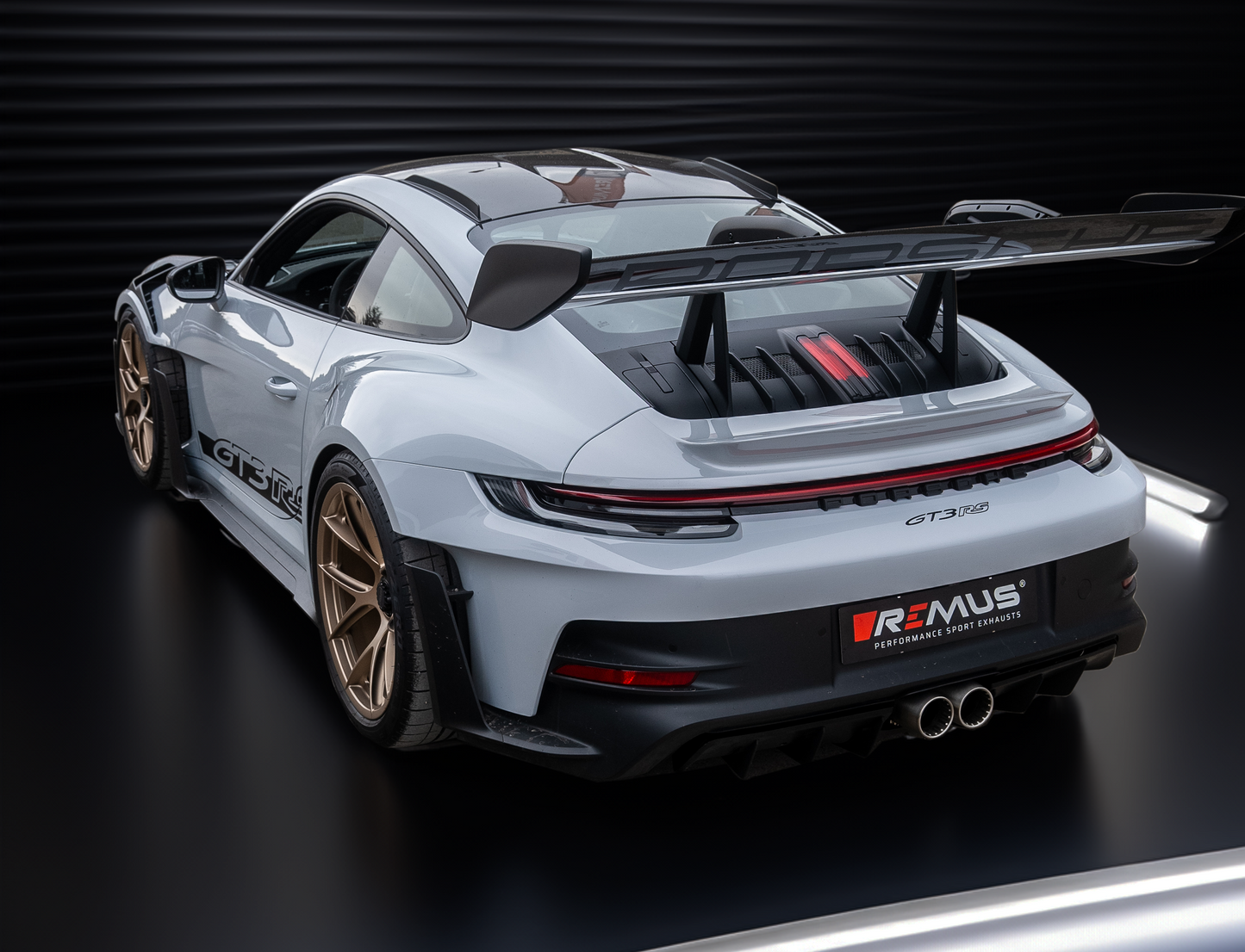 Titanium Racing GPF-Back Sport Exhaust for Porsche GT3 RS 2x GT Black Tips
