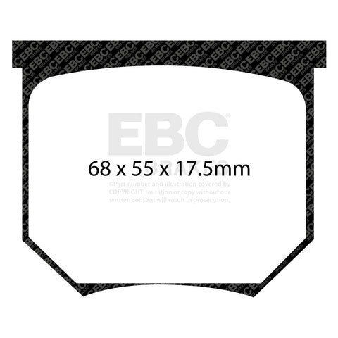 EBC Greenstuff 2000 Series Sport Brake Pad Set (DP2034) Image 4