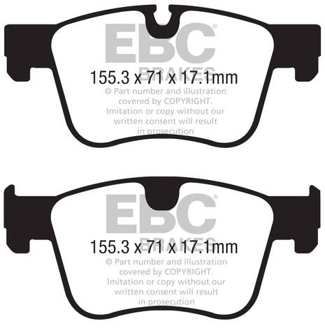 EBC Yellowstuff 4000 Series Street and Track Brake Pad Set (DP42359R) Image 2