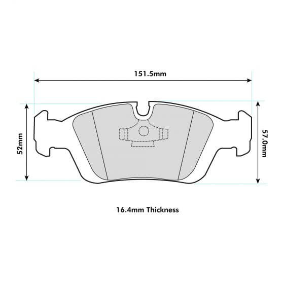PBS BMW E36 from 316i to 328i (not 323i 2.5) Front Pads 8001
