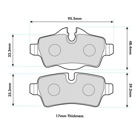 PBS Mini Rear Performance Brake Pads 8472