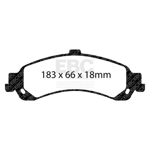 EBC Ultimax OE Replacement Brake Pad Set (DP1635) Image 3