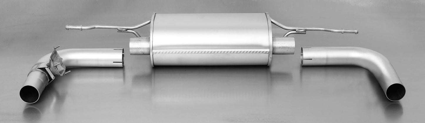 Sport Exhaust System for Audi TT Coupe & Cabrio 8S Quattro 2x GT Black Tips
