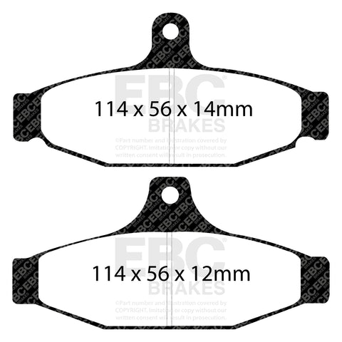 EBC Greenstuff 2000 Series Sport Brake Pad Set (DP21167) Image 4