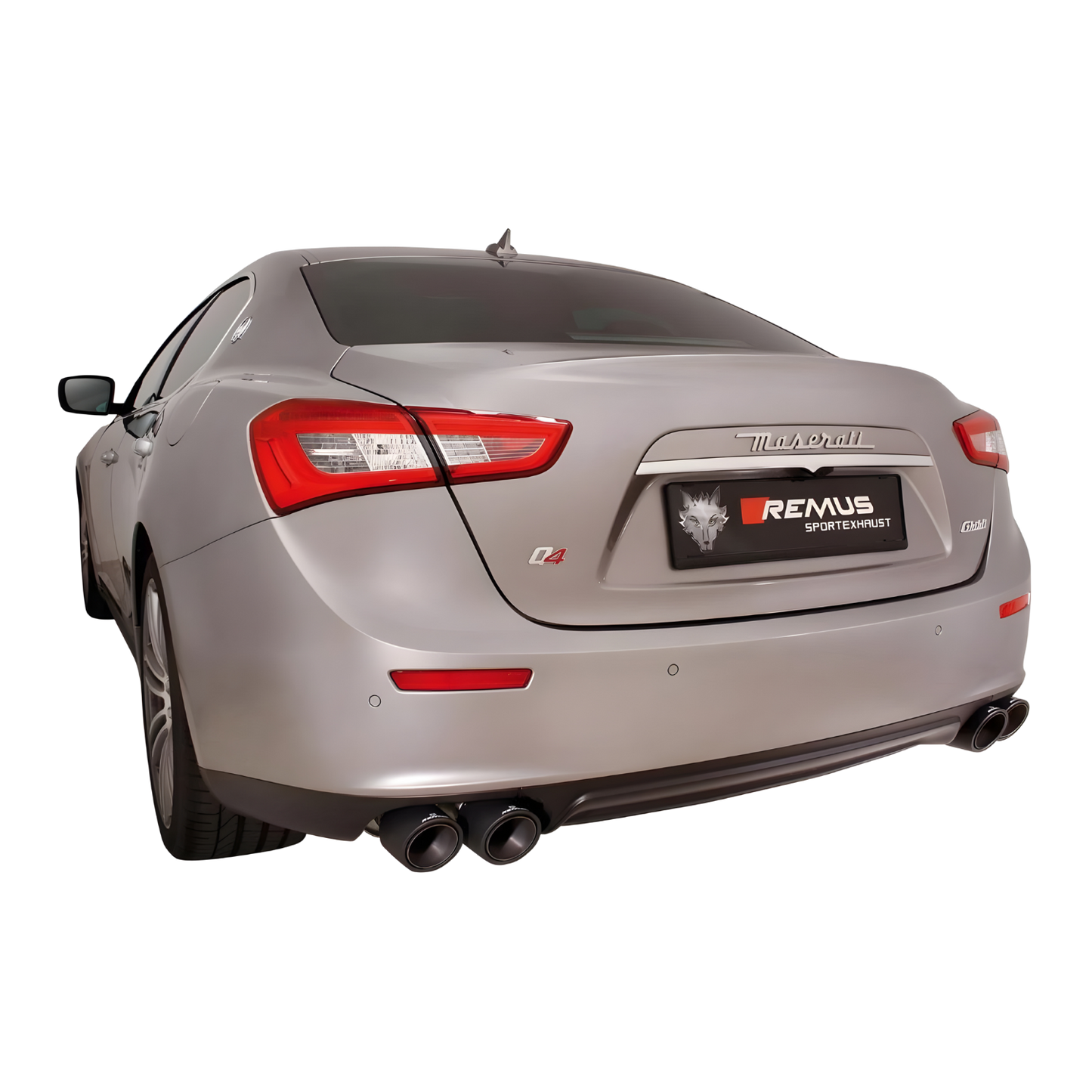RACING Axle Back Exhaust System for MASERATI Ghibli III 157M 4x GT Titanium Scotched Tips