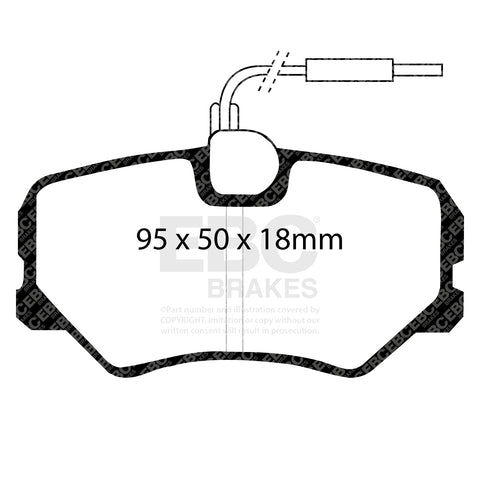 EBC Greenstuff 2000 Series Sport Brake Pad Set (DP2687) Image 2