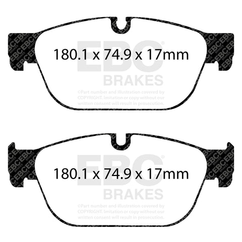 EBC Redstuff 3000 Series Sport Brake Pad Set (DP32092C) Image 4